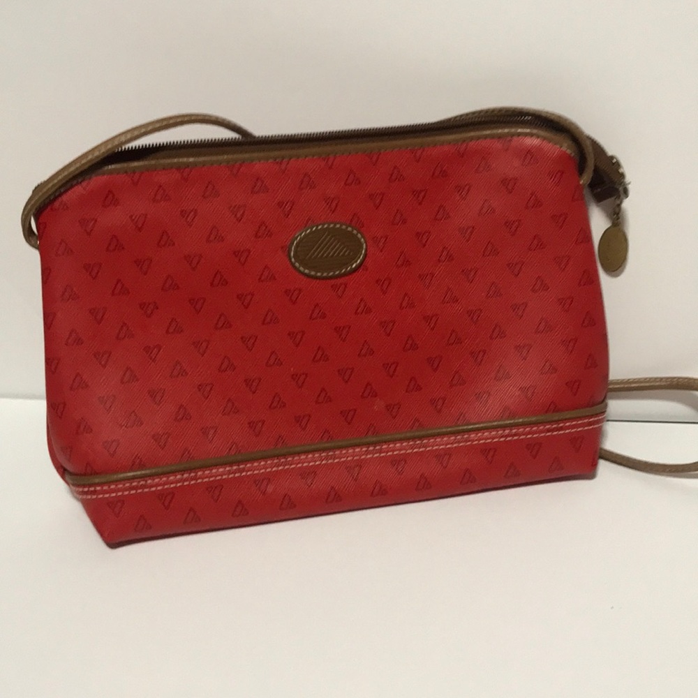 Liz Claiborne Fire Red Crossbody Vintage Purse